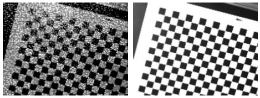 IR chessboard and Zense chessboard